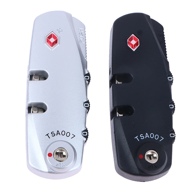 Ferramenta de segurança inovadora para mala de viagem bagagem portátil preto tsa cadeado 3 dígitos alfândega senha combinação bloqueio