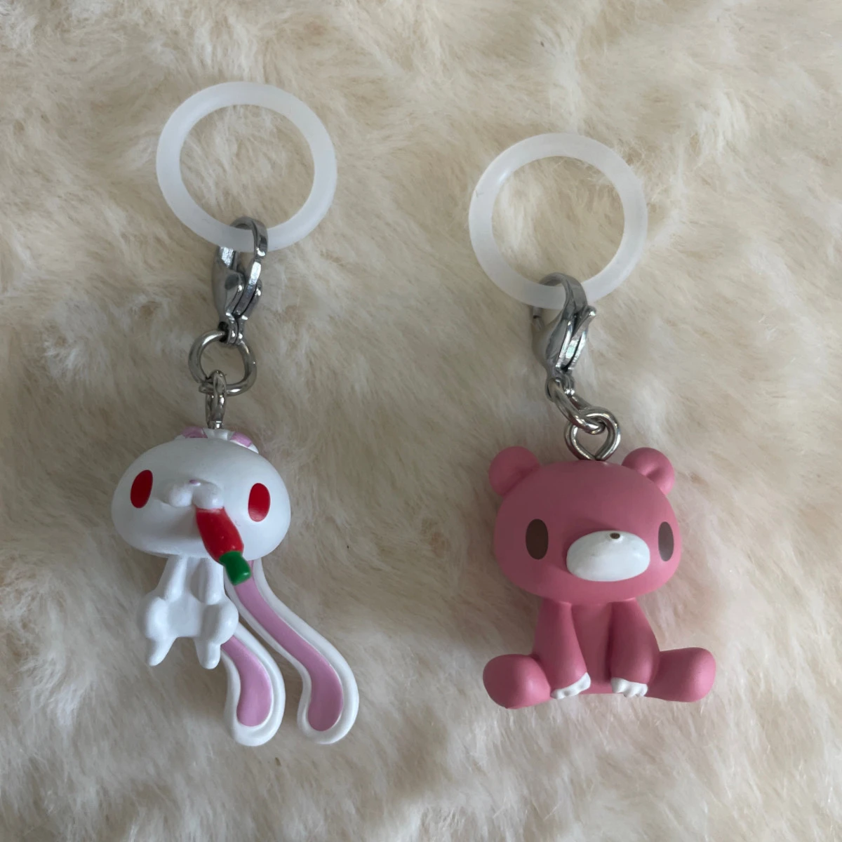 Cute Gloomy Bear And Usagi Anime Figure Keychain Mini Doll Pendant Portable Umbrella Hanging Charm Backpack Decor Ornament - view 4