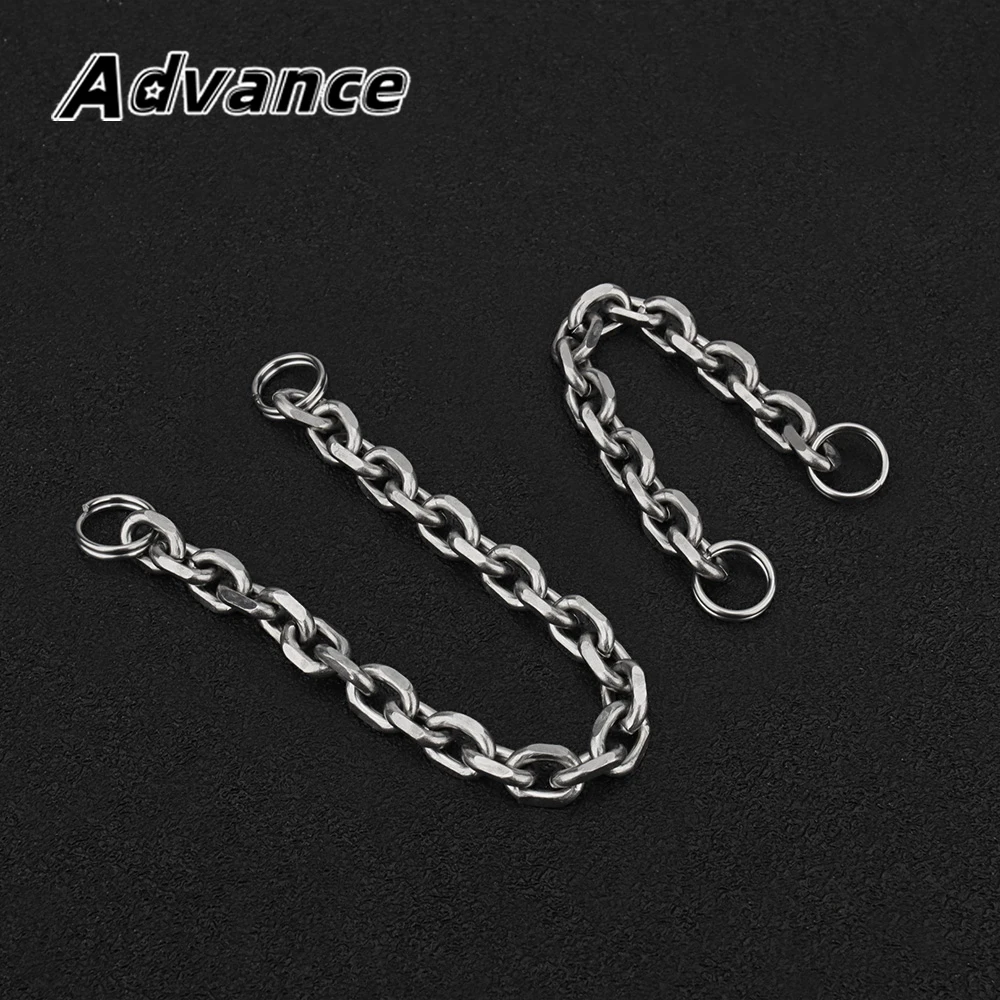 10cm/15cm Short Titanium Alloy Chain DIY Connection Keychain Outdoor Tool EDC