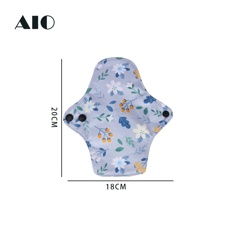 [AIO] Flowers Leaves Printed Cotton Menstrual Gaskets Lady Washable Mom Reusable Postpartum Nursing Pad Absorbent Hygiene Napkin