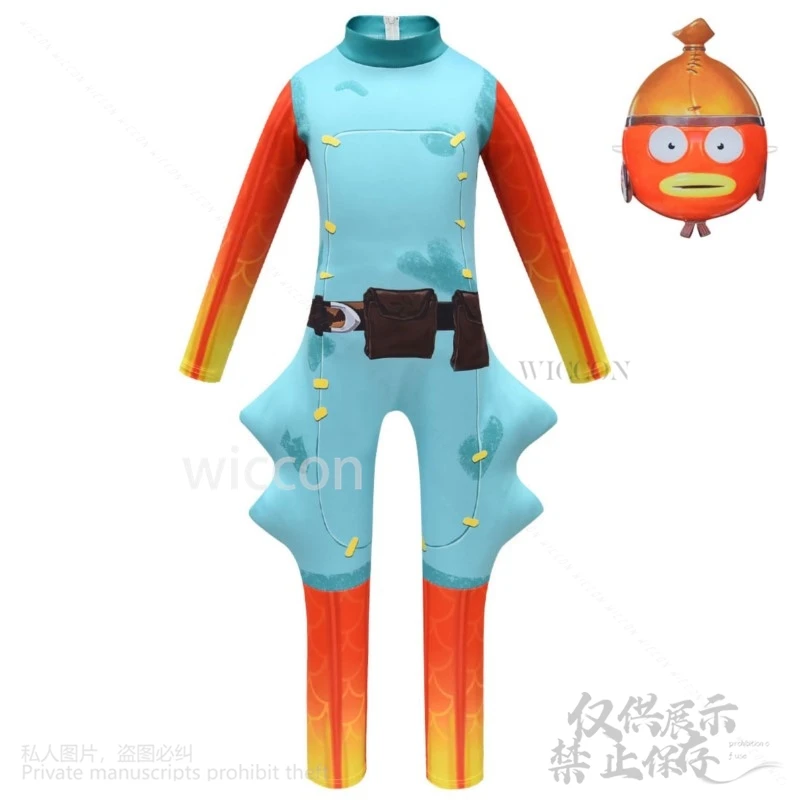 Anime Film Cosplay Halloween Kostuums Kids Disfraz Fish Harry Jumpsuit Masker Cos Cartoon Lolita Kerst Verjaardagsfeestje Fancy