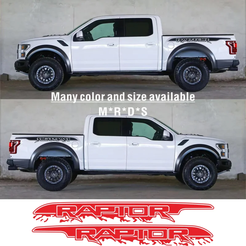 

Trunk Side Decal For Ford F150 Raptor SV Truck Mudslinger Door Decor Stickers Cover Auto Tuning Accessories