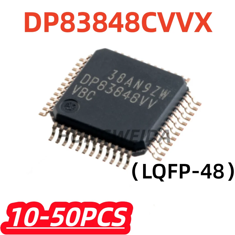 10-50Pcs/lot 100% New DP83848CVVX DP83848 DP83848VV LQFP48 IC Original