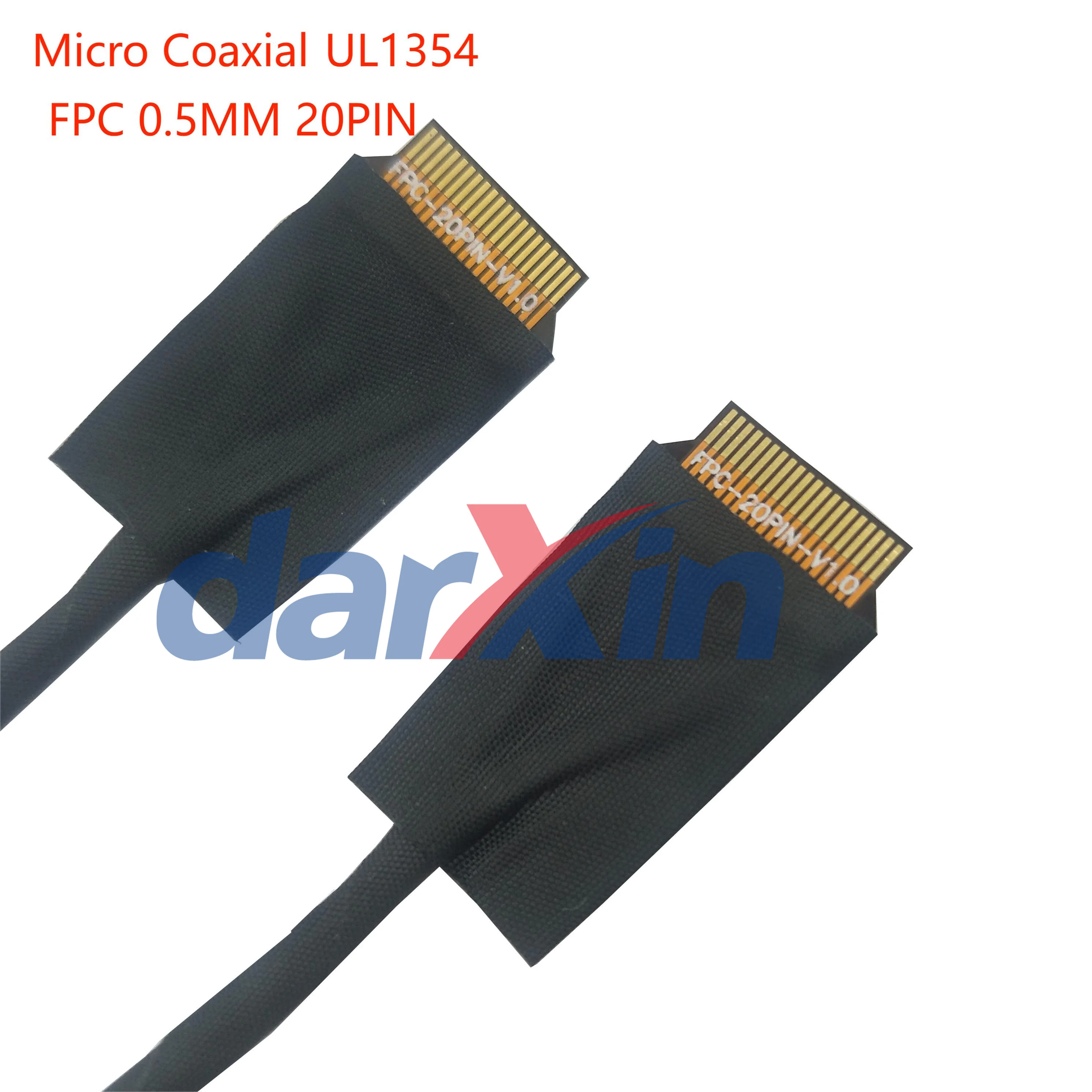 20pin FPC connector  0.5mm Pitc 20pin micro coaxial EDP 4K to 1080P 4lane to 2lanes Lvds Cable