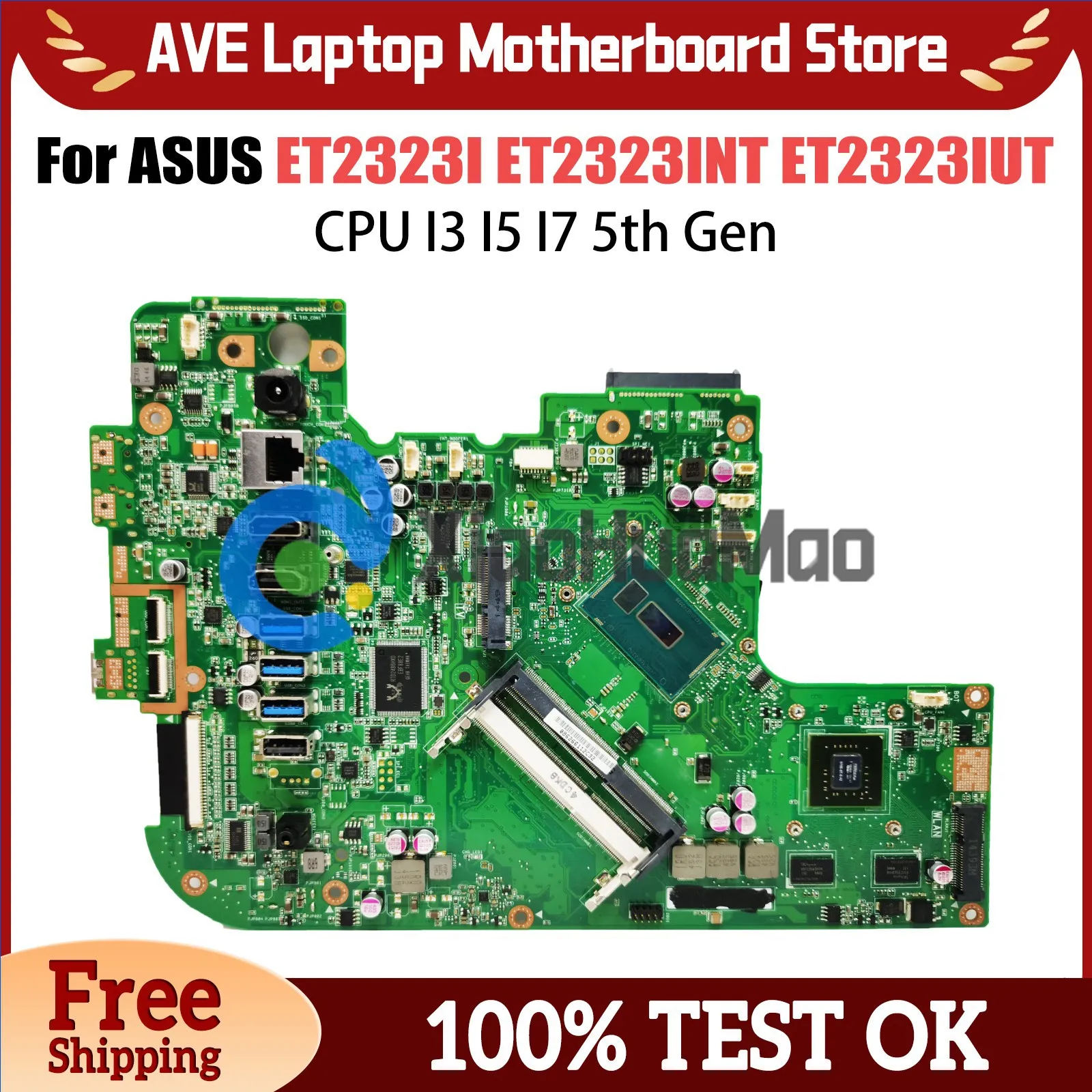 ET2323 Laptop Motherboard For ASUS ET2323I ET2323INT ET2323IN ET2323IUT Notebook Mainboard CPU I3 I5 I7 5th Gen GT840