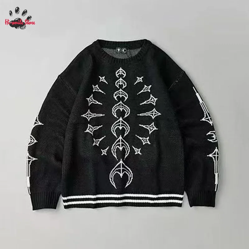 جديد الهيب هوب الكلاسيكية الجاكار شعار البلطجة نادي متماسكة سترة الرجال امرأة الخريف الشتاء فضفاض الأسود الشارع الشهير #2