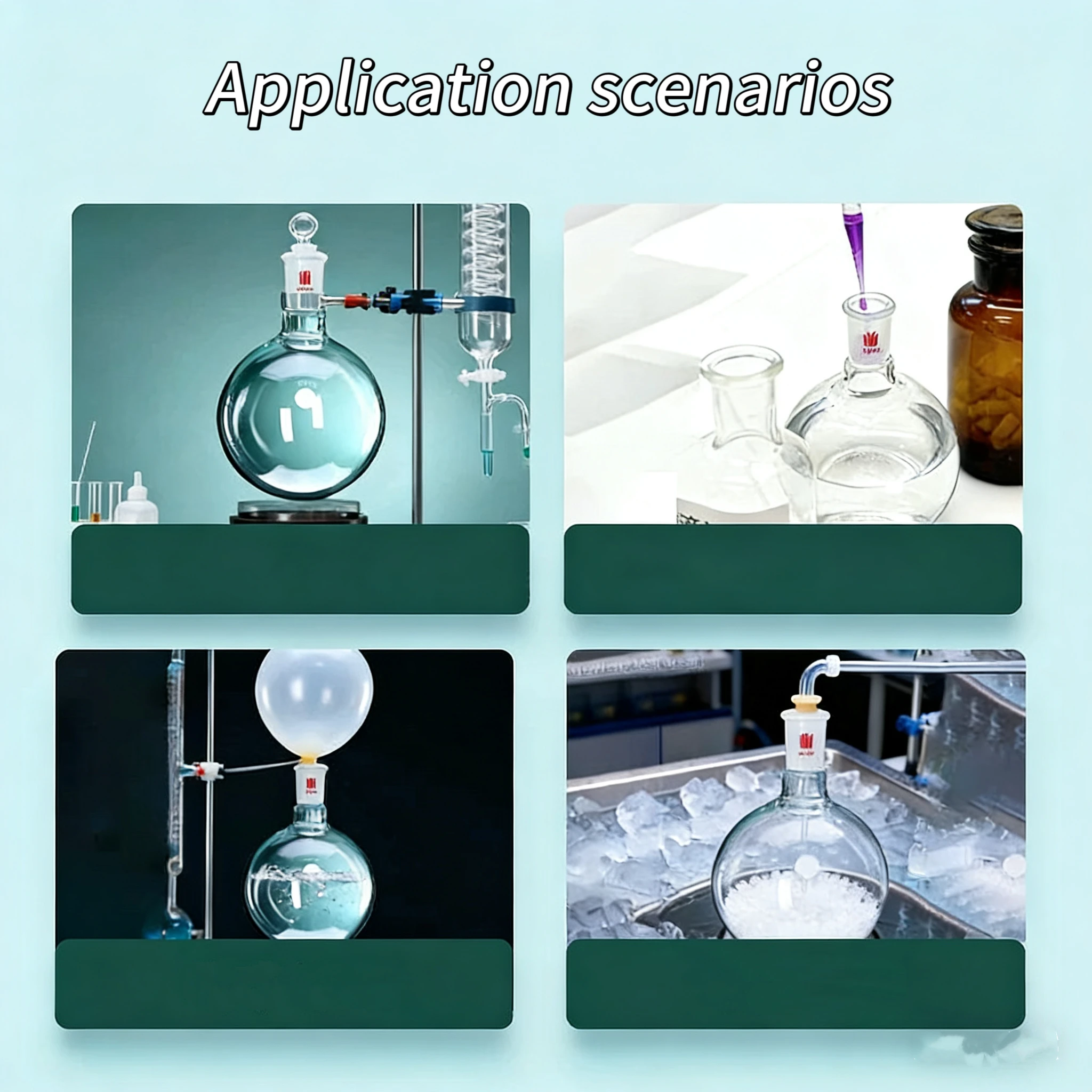 100ml/250ml/500ml/1000ml, 24/40, Jednoujściowa, Okrągłodonna Kolba Szklana, 1 Ujście, Butelka Laboratoryjna, Grube Ścianki - SYNTHWARE — zdjęcie produktu 6