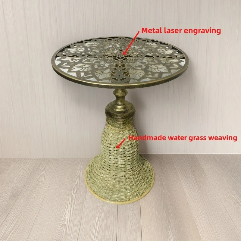 Small round table sofa side living room household coffee table side table bedside balcony