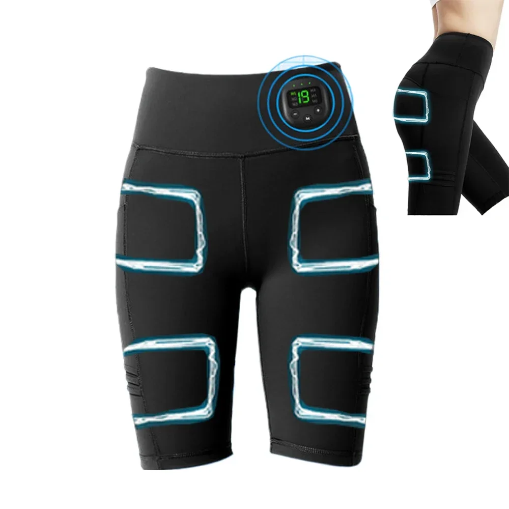 Muscle Stimulation Massage Pants Leg Shaping Shorts Intelligent Slimming And Leg Slimming Yoga Pants USB Charging