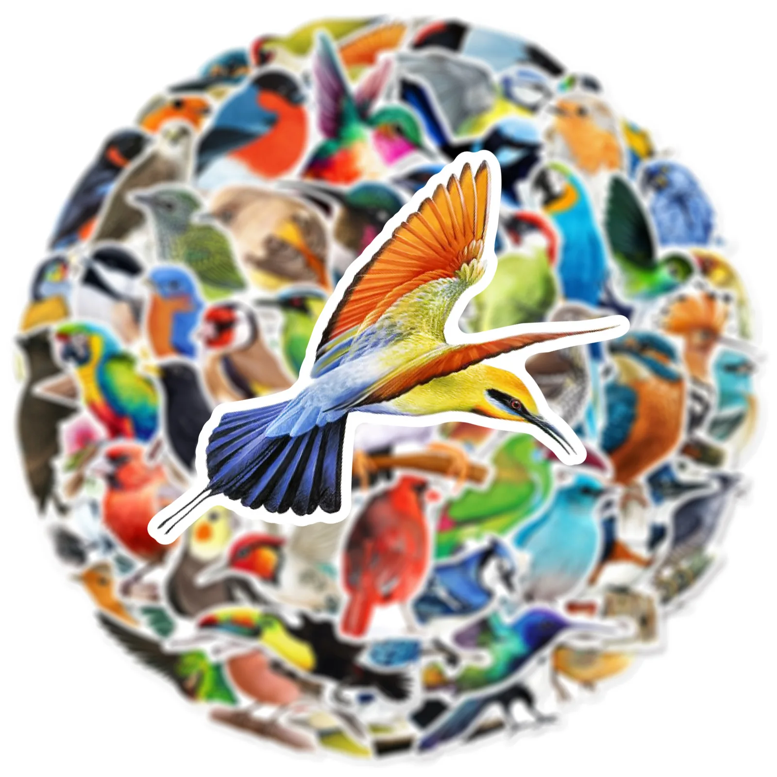 10/25/50pcs Mixed Colorful Birds Stickers for DIY Waterproof Suitcase Notebook Laptop Phone Stationery Water Bottle