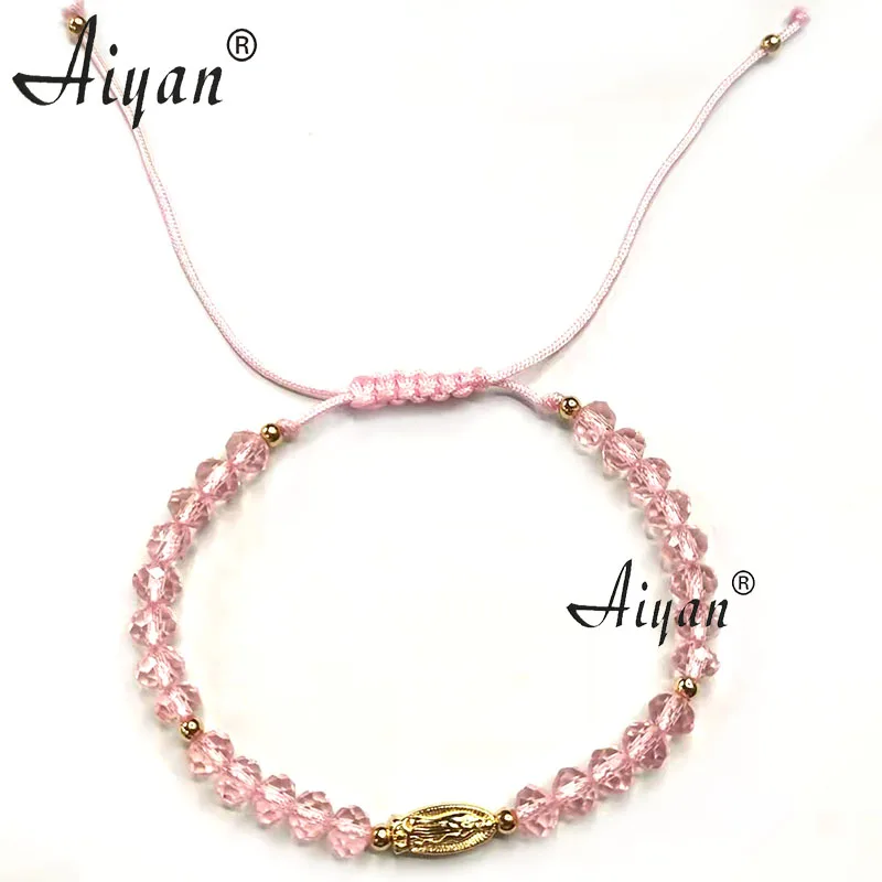 12Pcs Virgin Maria Crystal Mix Color Bracelet