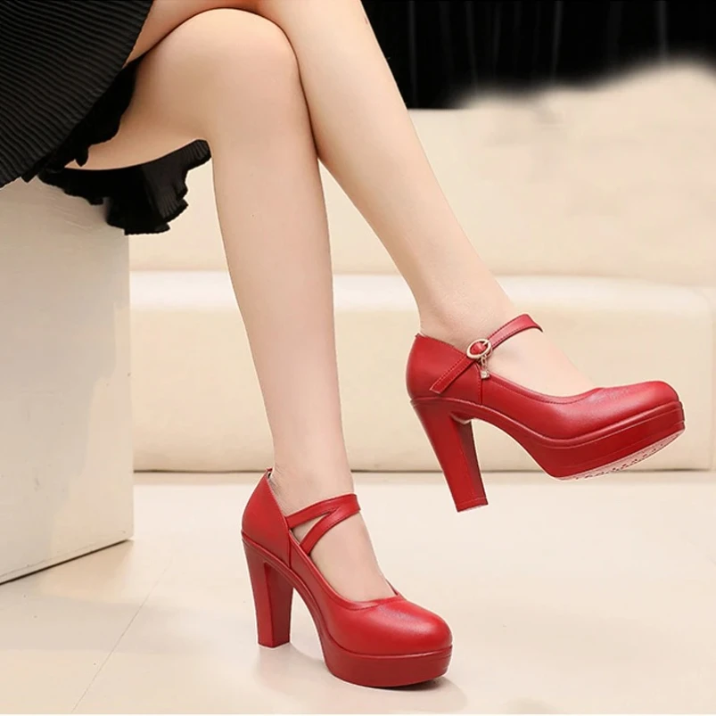 

Туфли на платформе на шпильке 2025 года, женские туфли-лодочки, черно-белые женские свадебные туфли на каблуке для невесты