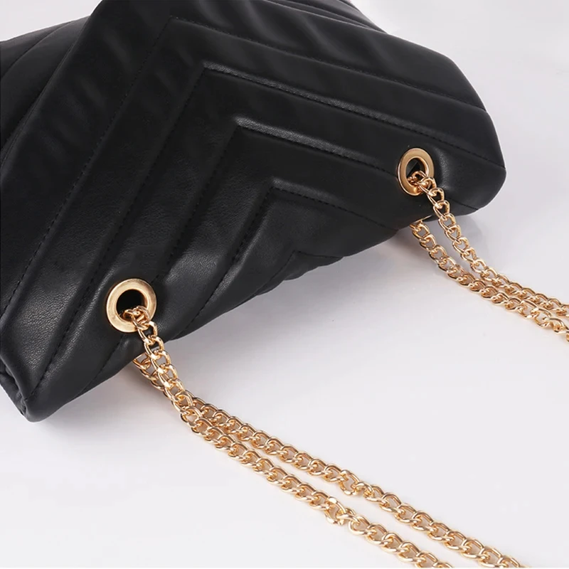 JIOMAY Luxury Designer Handbag for Women 2024 PU Leather Bags Diamond Lattice Pattern Shoulder Bag Adjustable Chain Quilted Bags