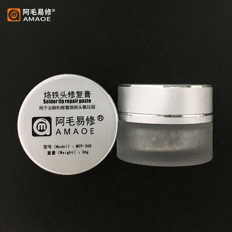 

Amaoe M59 Solder Tip Repair Paste Refresher Solder Cream Tip for Solder Iron Tip Head Resurrection Repair Clean Paste Tool