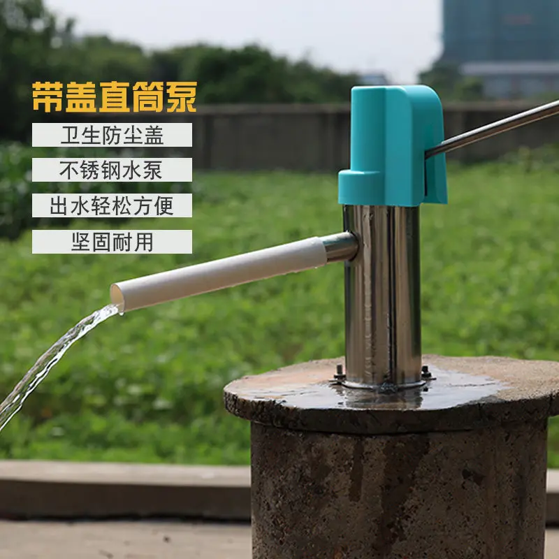 Covered Stainless Steel Well Water Pump  Hand Pump Household Water Well Hand Pump