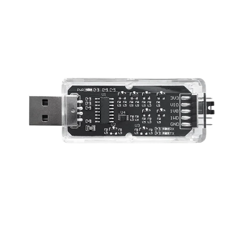 For USB Single-wire Serial Port Module 1.8V Double-row Pin Interface Double-wire TXD and RXD To Single-wire Serial Port Board