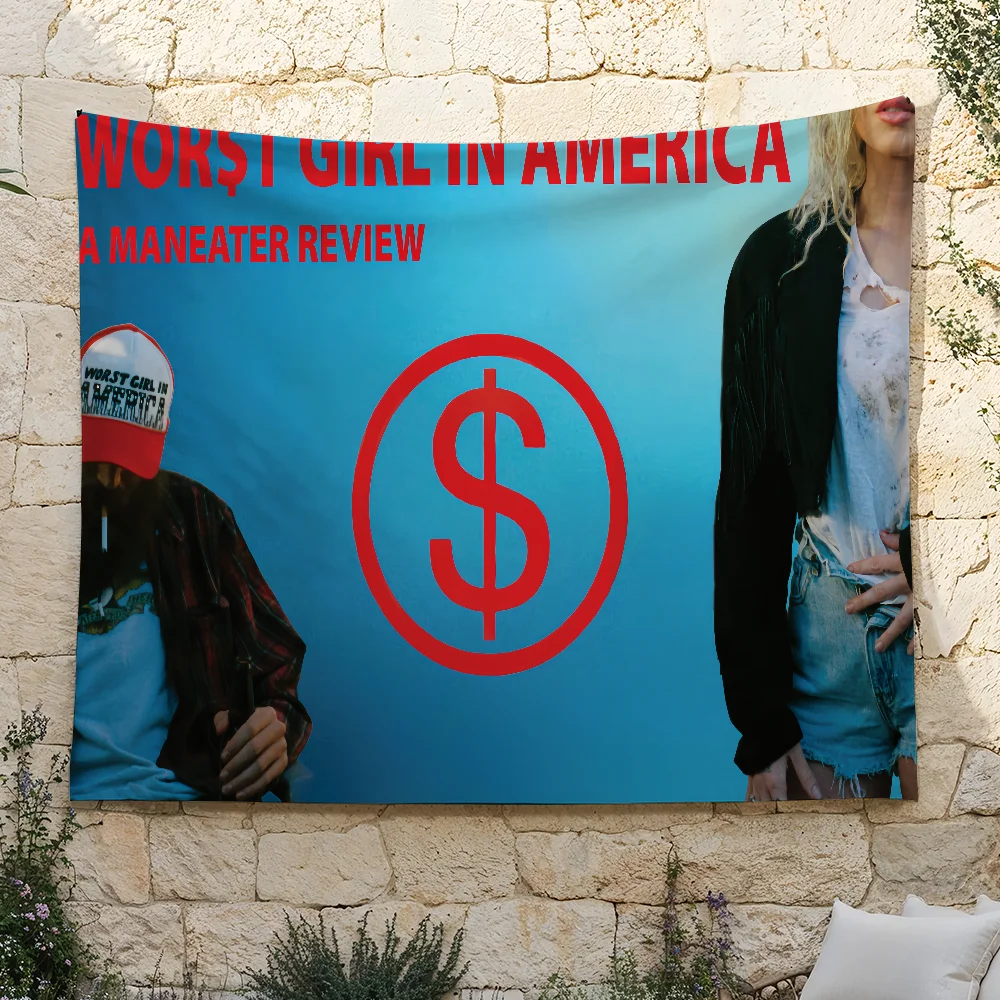 Singer S-Slayyyter Worst Girl in America flag For Camping Party Picnic Studio Booth Background Wall Interior Decoration Banner