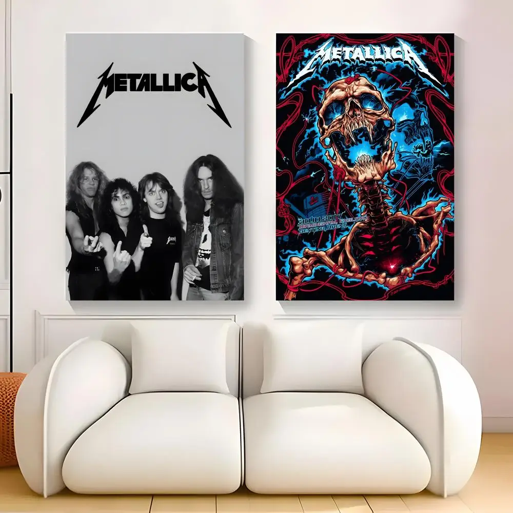 Rock M-Meta-llica Band Painting Calligraphy Exhibition poster photo oil painting canvas synthetic fiber for living dining room