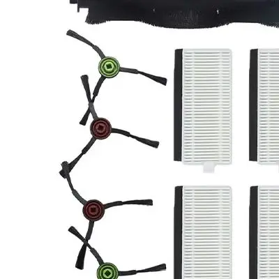 17Pcs Vacuum Cleaner Parts Kit Main Side Brush Filter Dust Bag Mop Cloth For For Conga For 7490 7290 For Genesis For X-Treme Rob
