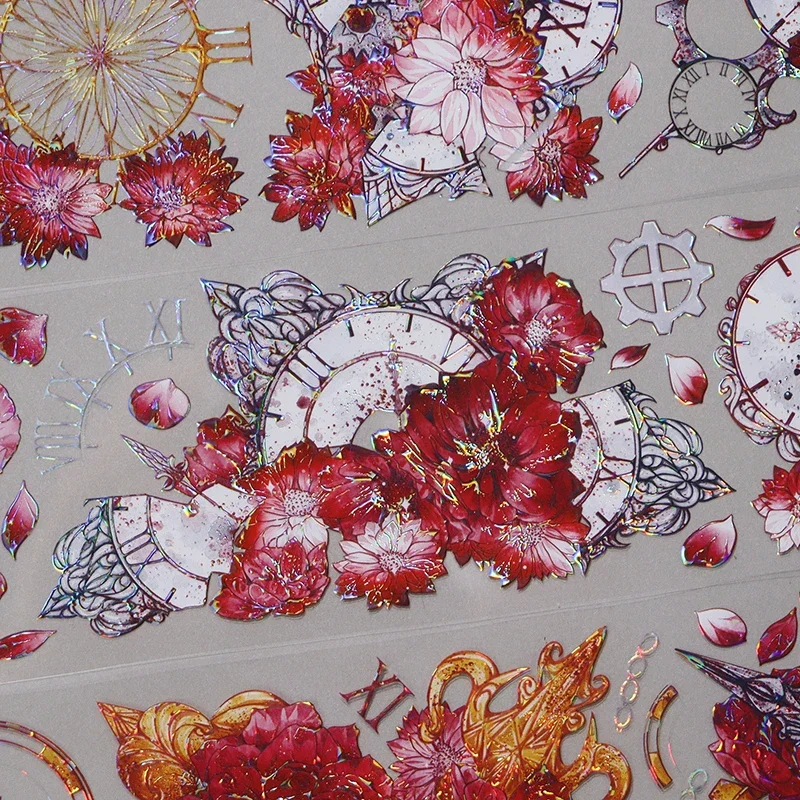 Dunkle Art blutige Uhr Shell hell glänzend Washi Pet Tape