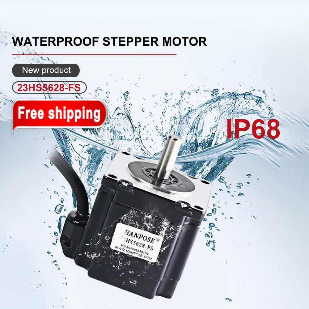 

IP68 waterproof stepper motor 23HS5628-FS 2.8A 2.8V for underwater operation with high speed and torque
