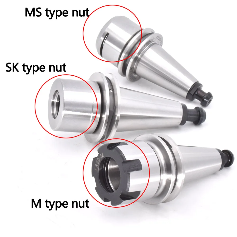 Stainless Steel High Accurany 0.002mm ISO20 ER16 ISO25 ER20MS SK10 ISO10 Collet Chuck Toolholders Engraving Machine CNC Tools