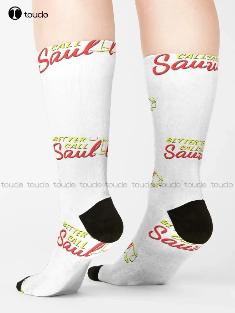 Better Call Saul Logo Calcetines Calcetines Naranjas 360 °   Impresión digital Regalo personalizado Navidad Año nuevo Regalo Creativo Calcetines divertidos Halloween