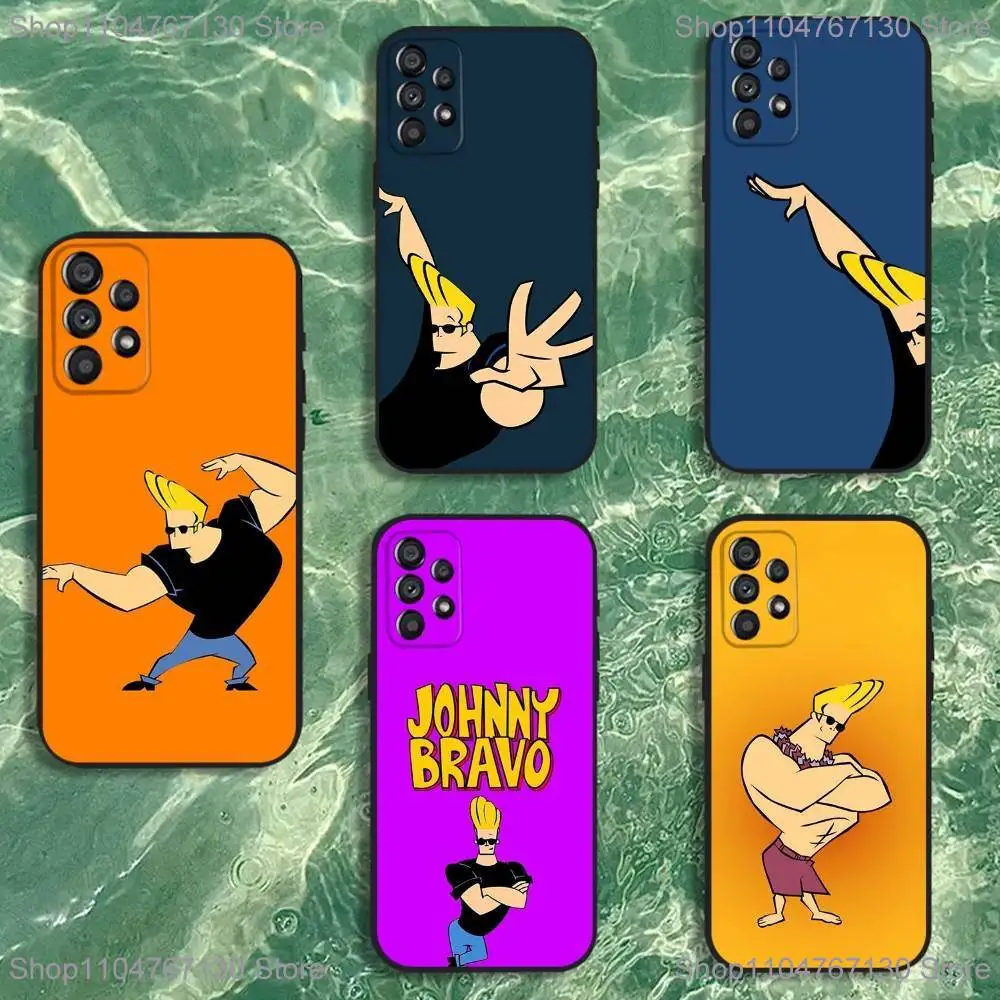

Anime J-Johnny Bravo Phone Case For Samsung Galaxy A20,A21s,A22,A31,A32,A52,A53,A72,73,A80 Soft Black Cover