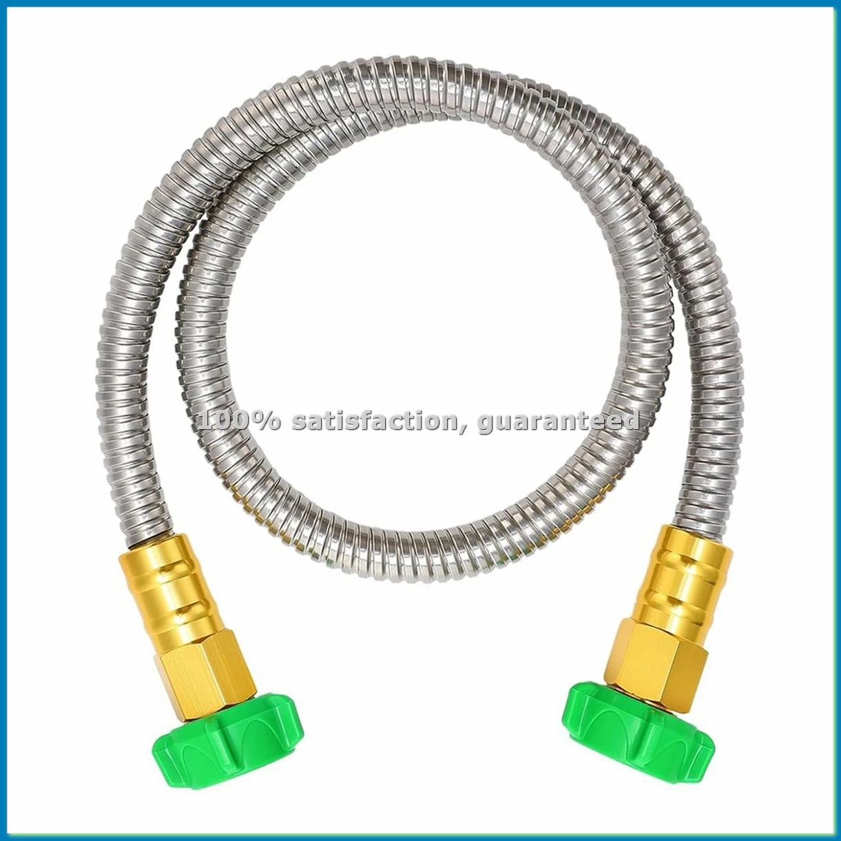 

Короткий садовый шланг, металлический герметичный соединительный шланг, гибкий шланг из нержавеющей стали 304 для полива сада на открытом воздухе, 3 фута - ABFB