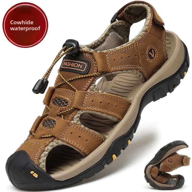 

Men's Summer Outdoor Sandals Breathable Slip-On Casual oes Anti-Slip Hollow Design Sports Beach oes for Teenagers
