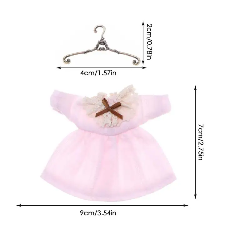 Ubrania dla lalek Sukienka do domku dla lalek Miniaturowe stroje do pluszowych zabawek Mały dom Odzież Kostiumy