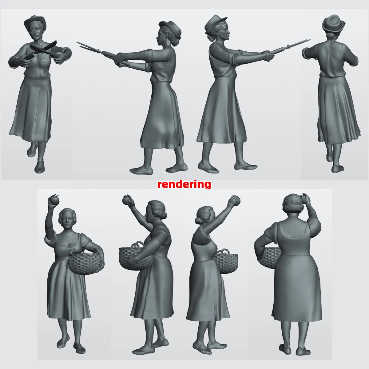 Miniatur-Modellbausatz Soldatenfiguren Diorama Unbemaltes Harz Zivilisten Gärtner Mini-Figuren 1/35 1/43 1/48 1/64 1/72 1/87 – Detail 8