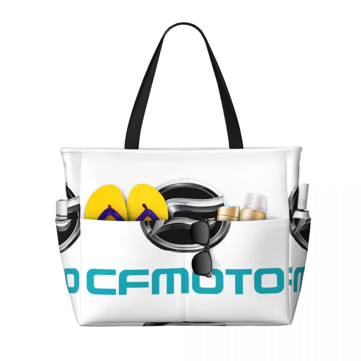 CFMoto Logo Motorcycle Beach Tote Bag Sport Gym Yoga Duffle Large Tote Bag Women Travel Bag Fitness bag