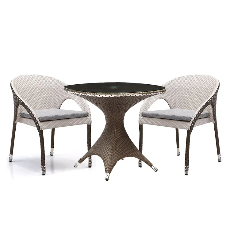 Großhandel Widerstand Moderne Outdoor Garten Runde Couchtisch Rattan Korbmöbel Set Für Villa