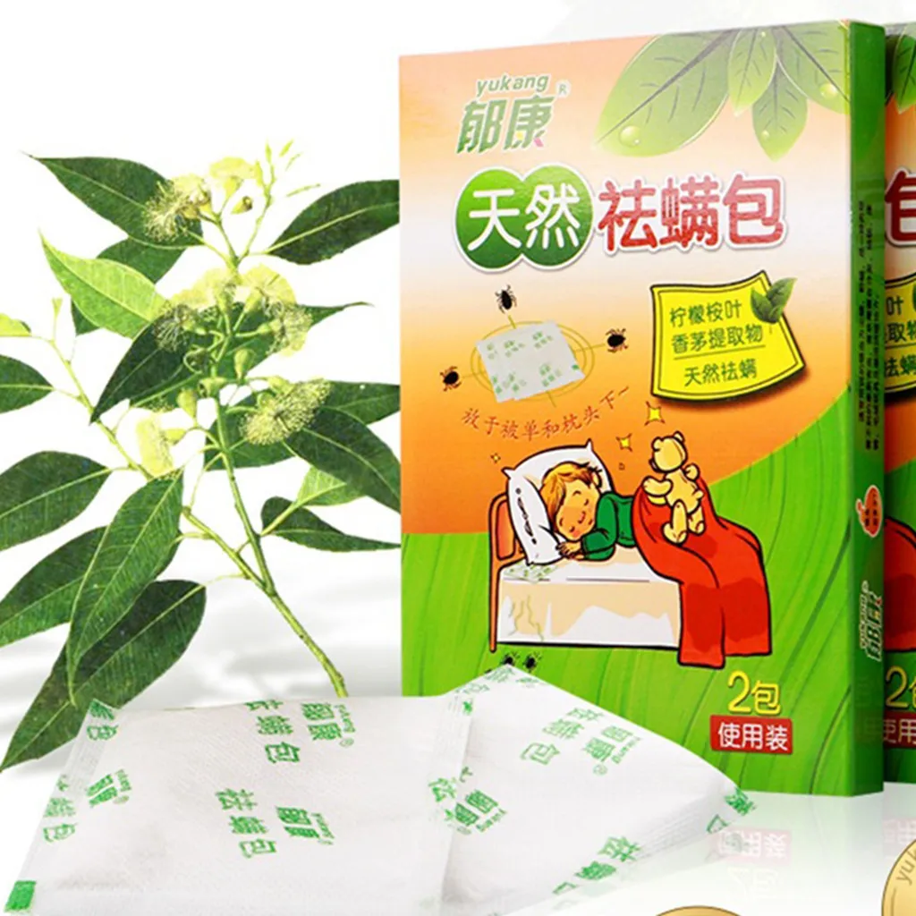 Safe And Nontoxic Anti-Virus Mite Bag Natural Extract Lemon-Scented Gum Leaf Baby Security Bed Acarid Kill Killer