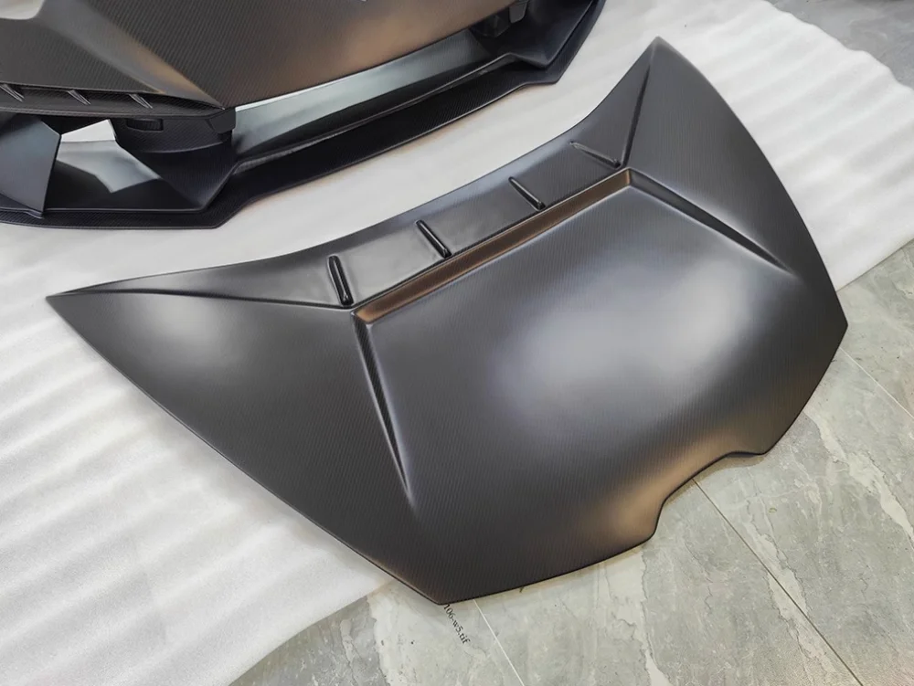 تستخدم لامبورغيني هوراكان LP610 LP580 EVO ترقية Tecnca نمط ألياف الكربون طقم الجسم المصد الأمامي محرك هود