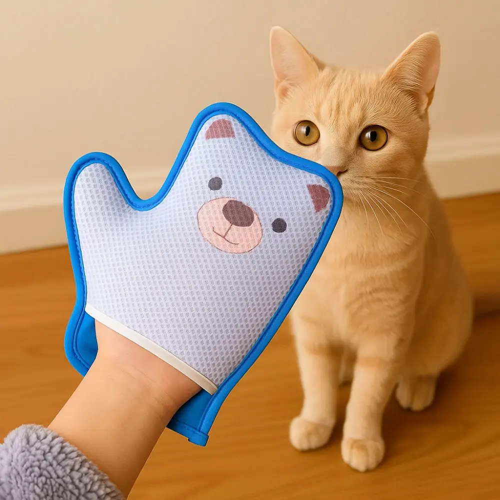 

Reusable Massage Cats Dogs Grooming Glove Shedding Soft Pet Hair Remover Mitt Comfortable Static Cleaner Shedding Hair Glove
