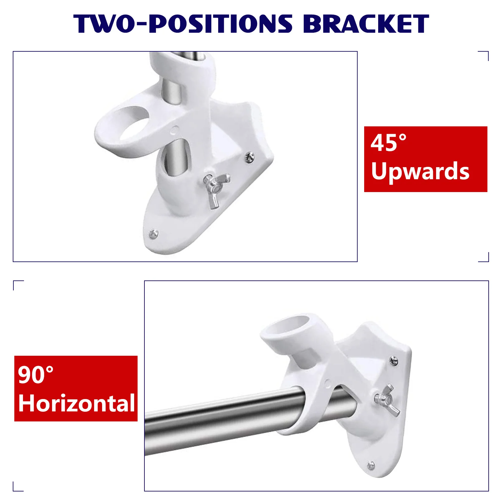 6pcs Stainless Pole Kit 1.8M Rustproof Outdoor Flag Stand For Yard Garden Flag Rod Garden Wall Mountable Holder