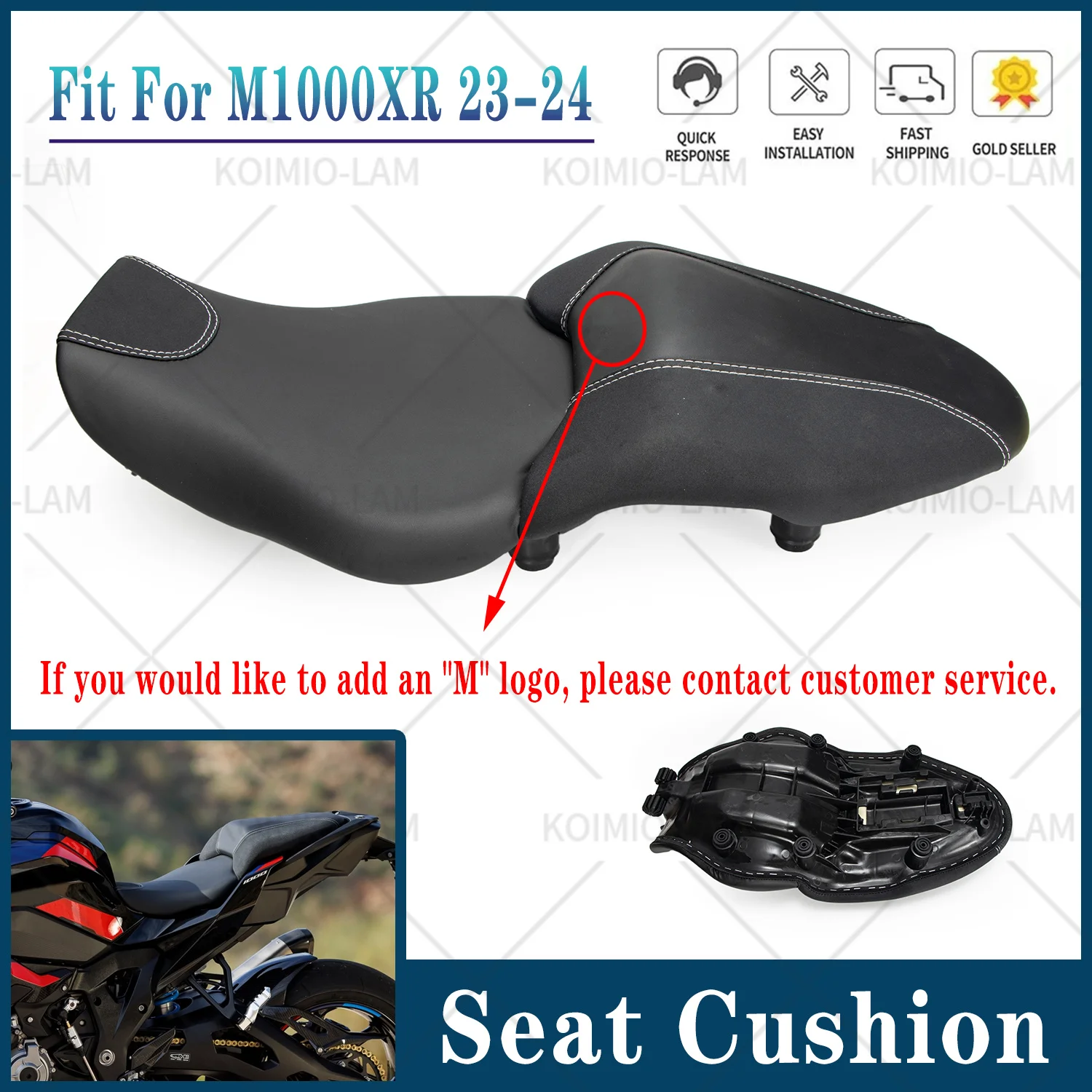 Fit For BMW M1000XR 2023 - 2024 M 1000 XR Motorcycle Complete Driver Seat Pad Cushion