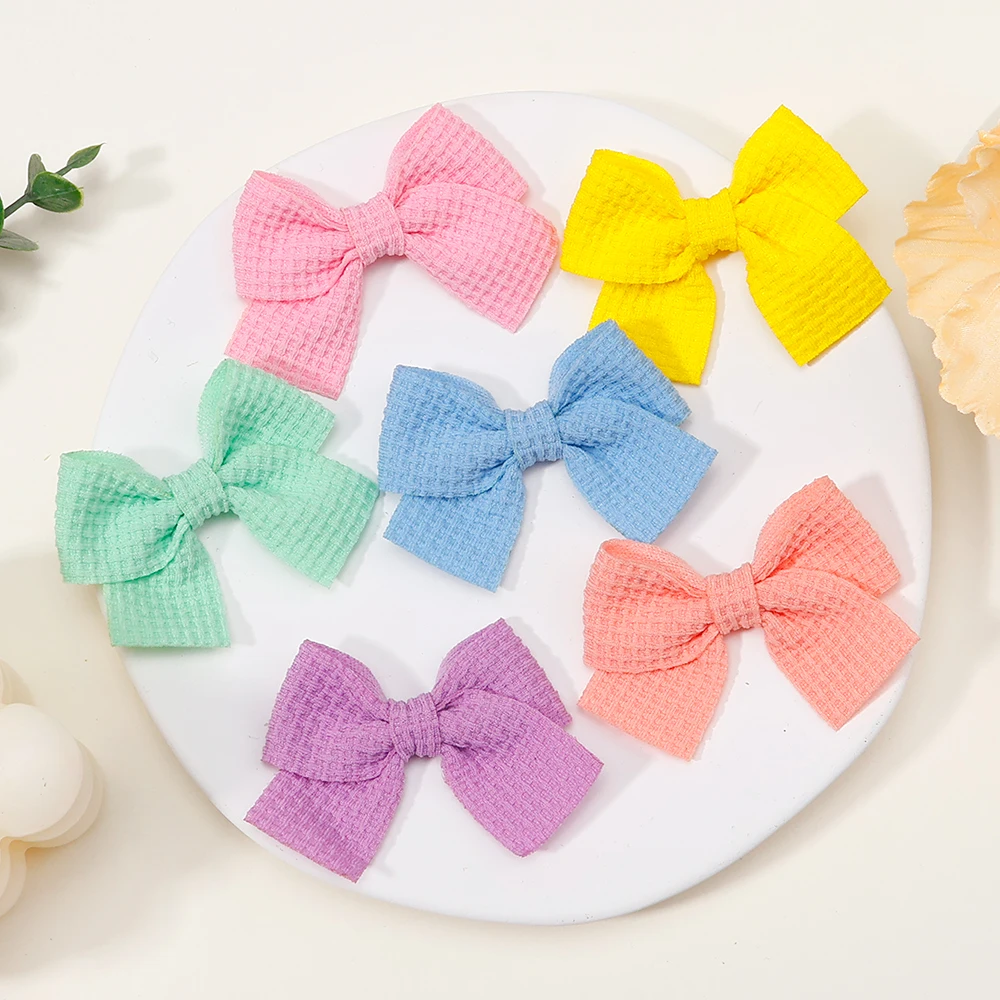 6Pcs Set New Cute Color Edge Fashion Solid Butterfly Lovely Girls Hairpins Children Headwear Hairgrip Hair Accessories