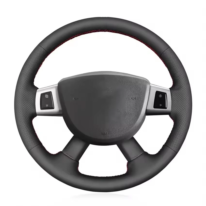 

Чехол на руль из черной кожи для самостоятельной установки (DIY) для Jeep Commander (XK) 2008, Grand Cherokee III (WK) 2008-2010