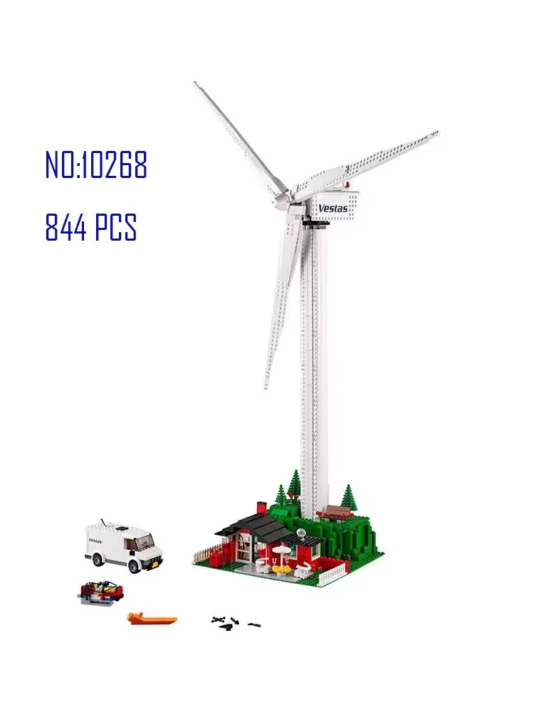 

844PCS series Vestas wind electric windmill generator building block toy model 10268 birthday gift