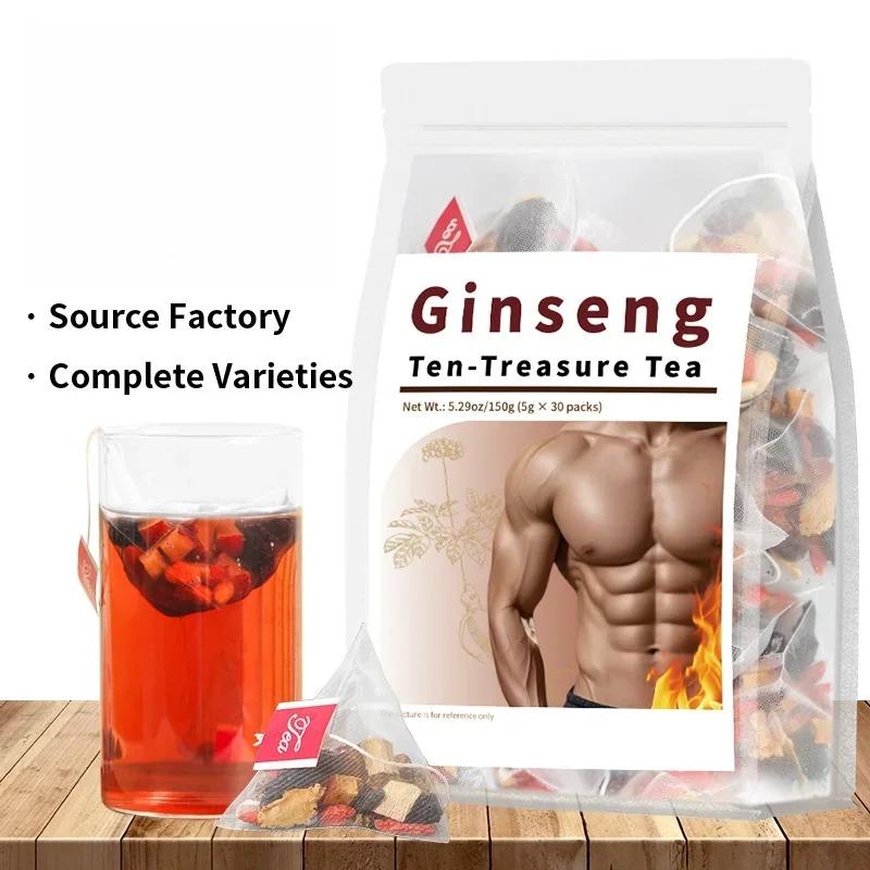 Té de diez hierbas con ginseng: soporte para aumentar la vitalidad y la resistencia |   Mezcla de hierbas que aumenta la energía natural |   No OGM