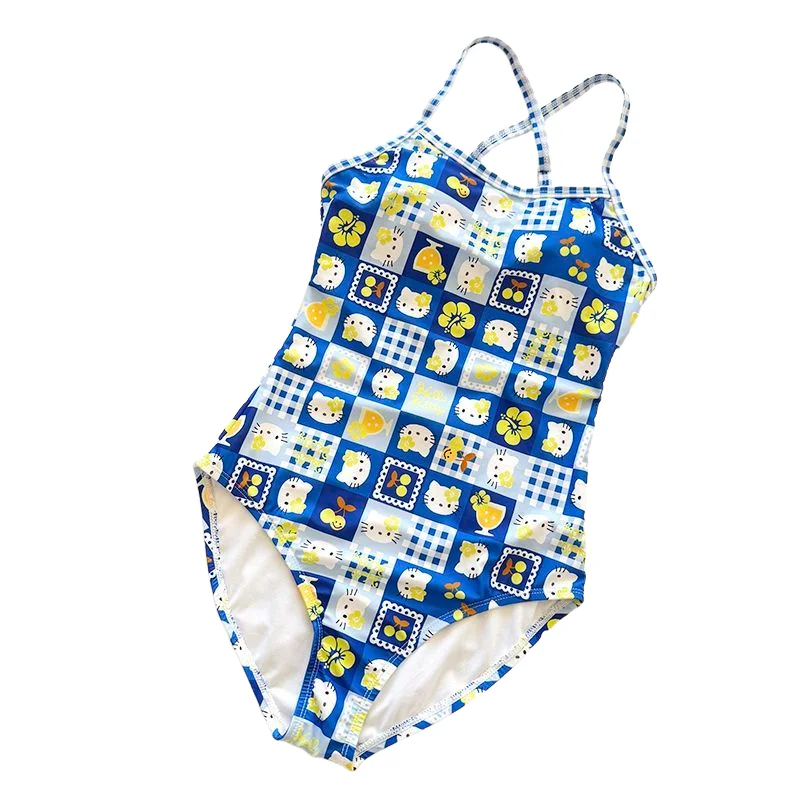 

Sanrios Hello Kittys Swimsuit Creativity New Style Cartoon Beach Skirt Hot Sale Girls Ins Kawaii Pool Sweet Competitive Swimsuit
