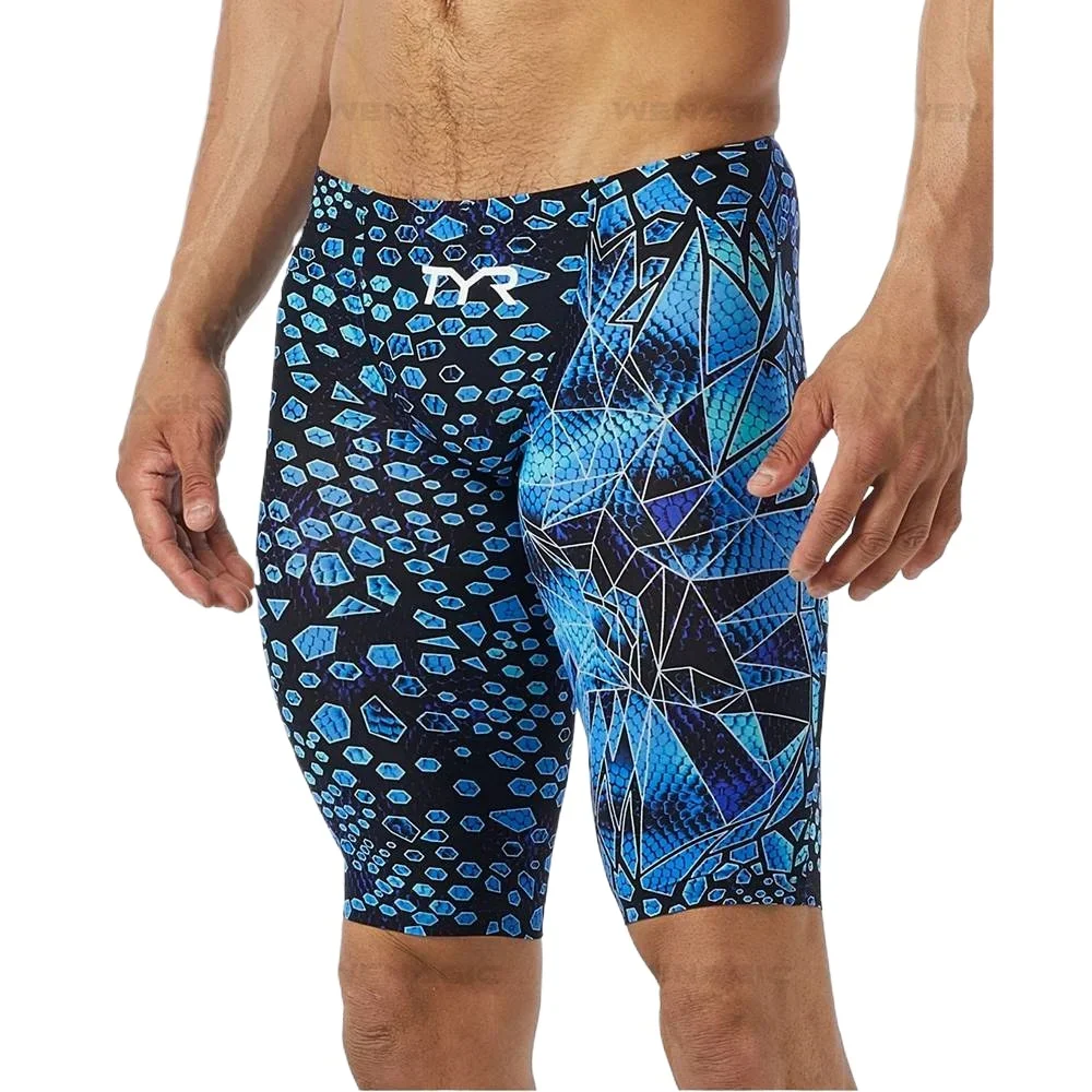 New Summer Men\'s Swim Jammer Endurance Athletic Training Swimsuit Beach Swimming Trunks For Swimwear Jammers Tight Surf Shorts