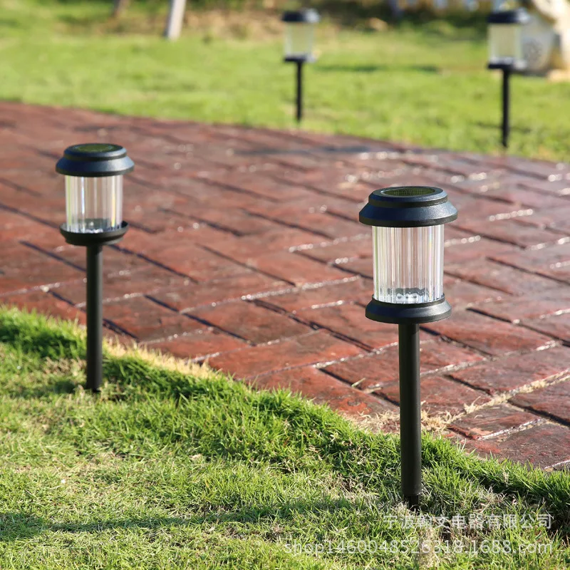 

Солнечный уличный водонепроницаемый светильник для газона, светодиодный напольный светильник, пейзаж, двор, сад, вилла, декоративное освещение, дорожка, пластик