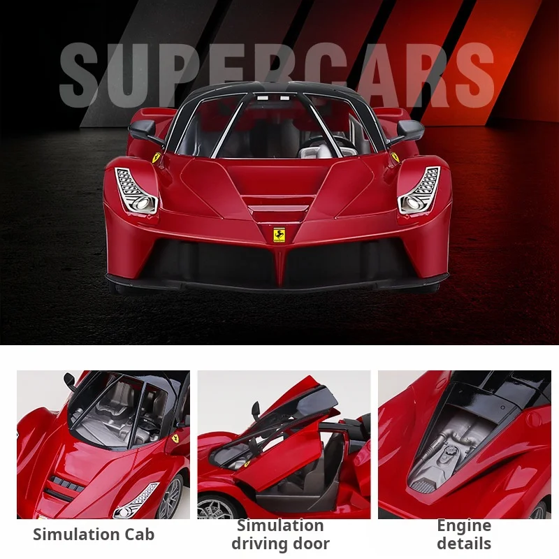 1:14 30cm Oversized Inertial Racing Car, 3-Door Children\'s Toy Car Model, Supercar Boy Gift