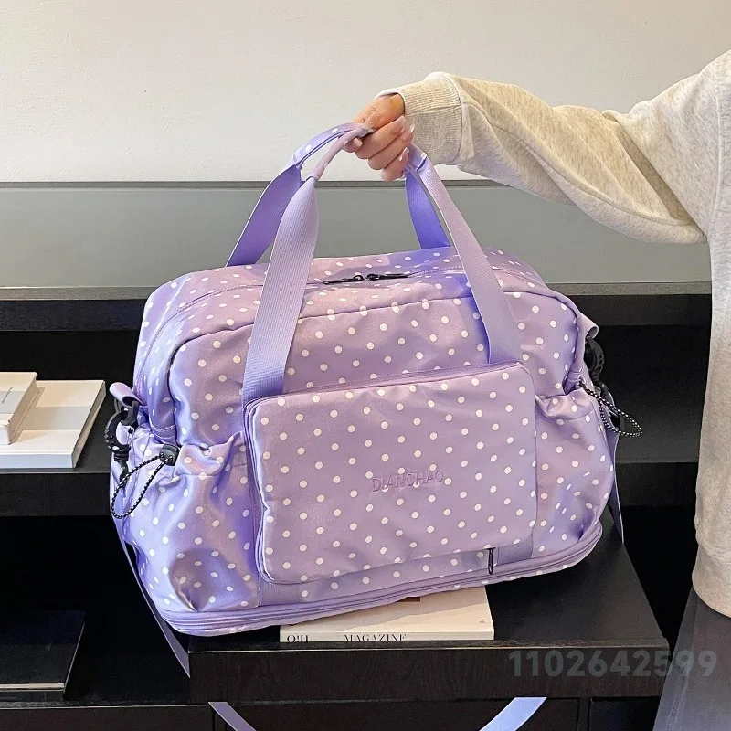 2026 New Women's Travel Bag Fashionable High Quality Foldable Storage Bag Multi Functional Large Capacity Moving Clothing Bag