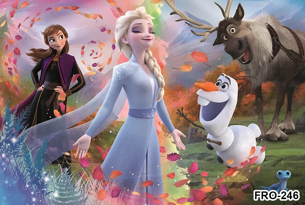 Décors de fête d'anniversaire Disney, Elsa Anna, décoration de fête d'anniversaire, bannière personnalisée, studio de douche de bébé, reine des neiges, fond photographique de glace