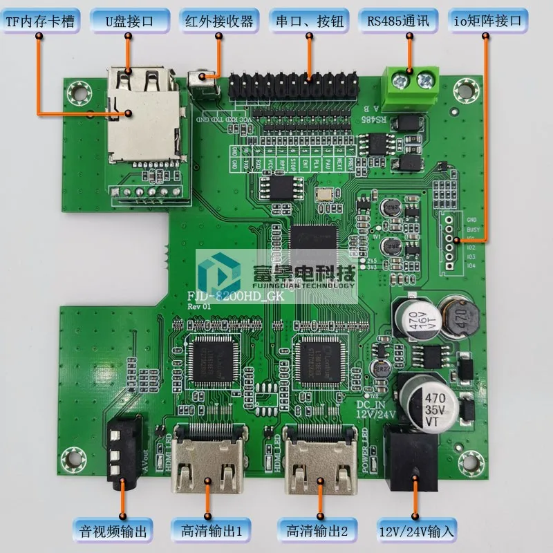 لوحة تشغيل الفيديو MP4 المزدوج HDMI الناتج الاتصالات التسلسلية 1080P فك غرفة آلة بيع اللوحة الأم #6